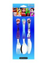 Conjunto de Talheres Infantil Disney Frozen Com 3 Peças - Simonaggio