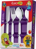 Conjunto de talheres infantil em Inox Euro encanto com 4 peças BBY6582