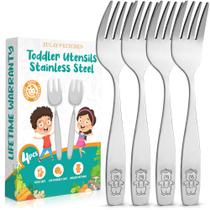 Conjunto de Talheres Infantil Zulay Kitchen - 4 Peças em Aço Inoxidável