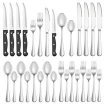 Conjunto de talheres MUTNITT, serviço de 36 peças para 6 com facas de bife