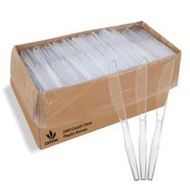 Conjunto de talheres Pacote de 1000 de plástico transparente descartável pesado CXPSINC Conjunto de talheres Pacote de 1000 de plástico transparente descartável pesado CXPSINC