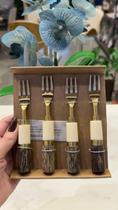 Conjunto de Talheres para Aperitivo Finger Food 4 Pecas Garbo Opal Wood