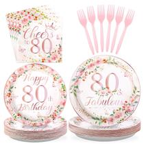 Conjunto de talheres para festa de 80 anos da Grécia para mulheres x24 Conjunto de talheres para festa de 80 anos da Grécia para mulheres x24