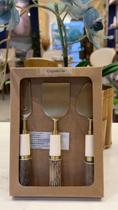 Conjunto de Talheres para Queijo 3 Pecas Garbo Opal Wood