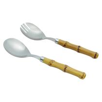 Conjunto De Talheres Para Salada 2 Peças Bambu 7026 Lyor