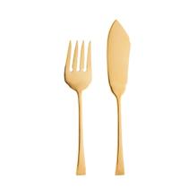 Conjunto de Talheres para Servir Wolff Berna Dourado de Aço Inox