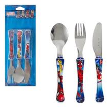 Conjunto De Talheres Personagens Infantil Garfo Faca Colher Cor Homem-aranha