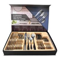 Conjunto De Talheres Polidos 24 Peças Aço Inox DJ05