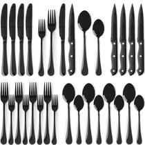 Conjunto de talheres pretos de 24 peças Astercook Food-Grade Stainless