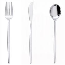 Conjunto de talheres PULOTE Silver Plastic descartável 150 unidades