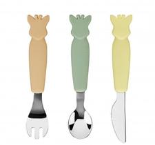 Conjunto de Talheres Silicone e Inox Sophie La Girafe - Vulli