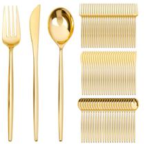 Conjunto de talheres SUT 600 peças de talheres de plástico dourado para festa