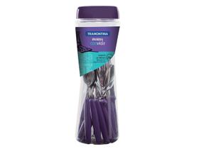 Conjunto de Talheres Tramontina Ipanema Roxo 24 Peças