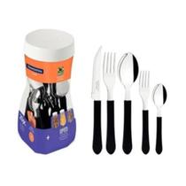 Conjunto De Talheres Tramontina Leme Inox 20Pçs Preto Conjunto De Talheres Tramontina Leme Inox 20Pçs Preto