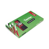 Conjunto de Talheres Treviso 24 Pecas Glitter Preto Simonaggio