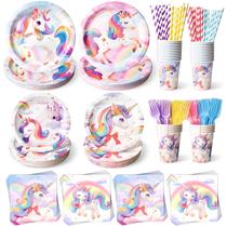 Conjunto de talheres Vistico Unicorn 300 unidades para 50 convidados