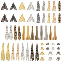 Conjunto de tampas de miçangas PH PandaHall Tibetan Flower 278 unidades de ferro