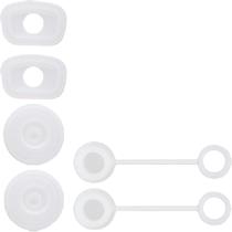 Conjunto de tampas de silicone à prova de vazamentos para copos e copos de palha