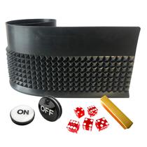 Conjunto de tampo de mesa Yuanhe Craps com amortecedor e dados de 122 x 28 cm Conjunto de tampo de mesa Yuanhe Craps com amortecedor e dados de 122 x 28 cm