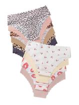 Conjunto de tangas femininas BEAUDRM com estampa de leopardo sem costura, pacote com 10 Conjunto de tangas femininas BEAUDRM com estampa de leopardo sem costura, pacote com 10