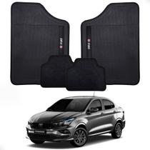 Conjunto de Tapete Automotivo Preto Personalizado 4 Peças Fiat