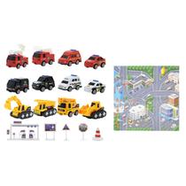 Conjunto de tapete Children Alloy Car Model Pull Back Fire Truck Conjunto de tapete Children Alloy Car Model Pull Back Fire Truck