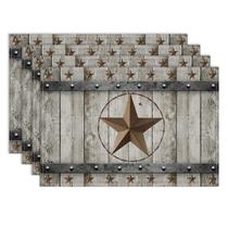 Conjunto de tapetes americanos SHADIORA Western Texas Star 30x45cm, cinza rústico Conjunto de tapetes americanos SHADIORA Western Texas Star 30x45cm, cinza rústico