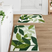 Conjunto de tapetes de banheiro Gibelle 46x66cm+51x81cm de pelúcia antiderrapante