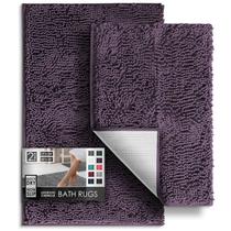 Conjunto de tapetes de banheiro Hearth & Harbor Chenille Purple 2 peças