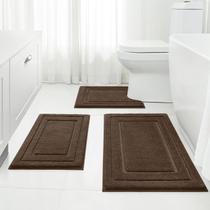 Conjunto de tapetes de banheiro HOMEIDEAS, supermacio, absorvente, antiderrapante Conjunto de tapetes de banheiro HOMEIDEAS, supermacio, absorvente, antiderrapante