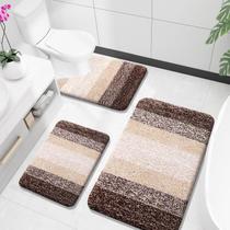 Conjunto de tapetes de banheiro OLANLY Soft Absorbent Microfiber Brown