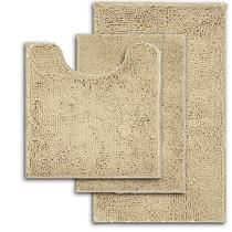 Conjunto de tapetes de banheiro RUN HELIX Beige Ultra Soft Chenille, 3 unidades Conjunto de tapetes de banheiro RUN HELIX Beige Ultra Soft Chenille, 3 unidades