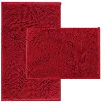 Conjunto de tapetes de banheiro RUN HELIX Chenille antiderrapantes 81x51 e 61x41 cm Conjunto de tapetes de banheiro RUN HELIX Chenille antiderrapantes 81x51 e 61x41 cm