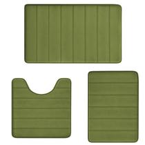 Conjunto de tapetes de banheiro RUN HELIX Memory Foam, 3 peças, verde sálvia Conjunto de tapetes de banheiro RUN HELIX Memory Foam, 3 peças, verde sálvia