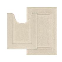 Conjunto de tapetes de banheiro SHACOS Soft Absorbent, 2 peças, bege claro