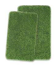 Conjunto de tapetes de banheiro Yeaban Forest Green Chenille, 2 peças