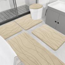 Conjunto de tapetes de banheiro YIHOUSE Memory Foam 5 peças cáqui Conjunto de tapetes de banheiro YIHOUSE Memory Foam 5 peças cáqui