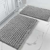 Conjunto de tapetes de banheiro Yimobra Luxury Chenille Shaggy Bath Carpet
