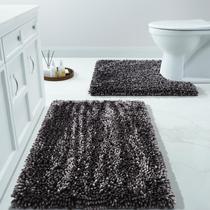 Conjunto de tapetes de banheiro Yimobra Luxury Shaggy Extra Thick de 2 peças Conjunto de tapetes de banheiro Yimobra Luxury Shaggy Extra Thick de 2 peças