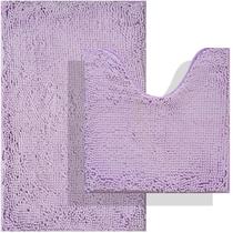 Conjunto de tapetes de banho BOANKODU Very Soft Chenille Antiderrapante Lavanda Conjunto de tapetes de banho BOANKODU Very Soft Chenille Antiderrapante Lavanda