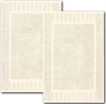 Conjunto de tapetes de banho branco, clássico, algodão luxuoso, 22x34cm, pacote com 2 Conjunto de tapetes de banho branco, clássico, algodão luxuoso, 22x34cm, pacote com 2