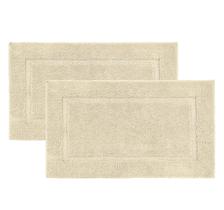 Conjunto de tapetes de banho LANE LINEN, 2 peças de creme absorvente extra macio