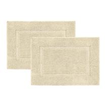 Conjunto de tapetes de banho LANE LINEN, 2 peças de creme absorvente extra macio