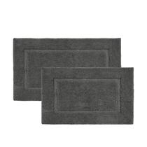 Conjunto de Tapetes de Banho LANE LINEN - 2 Peças, Extra Macio e Absorvente - Cinza