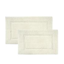 Conjunto de tapetes de banho LANE LINEN White, 2 peças, absorvente, antiderrapante