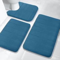 Conjunto de tapetes de banho Yimobra Memory Foam 3 peças superabsorvente