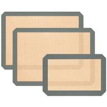 Conjunto de tapetes de cozimento de silicone Koolstuffs antiaderente reutilizável x3