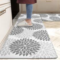 Conjunto de tapetes de cozinha HEBE Anti Fatigue, 2 peças, antiderrapante, impermeável