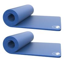 Conjunto de tapetes de dormir Wakeman Foam Camping 1,9 cm azul impermeável