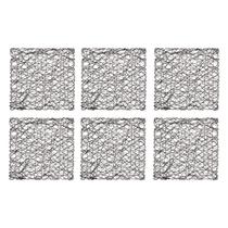 Conjunto de tapetes de mesa DII Woven Paper Tabletop Collection 40x40cm preto